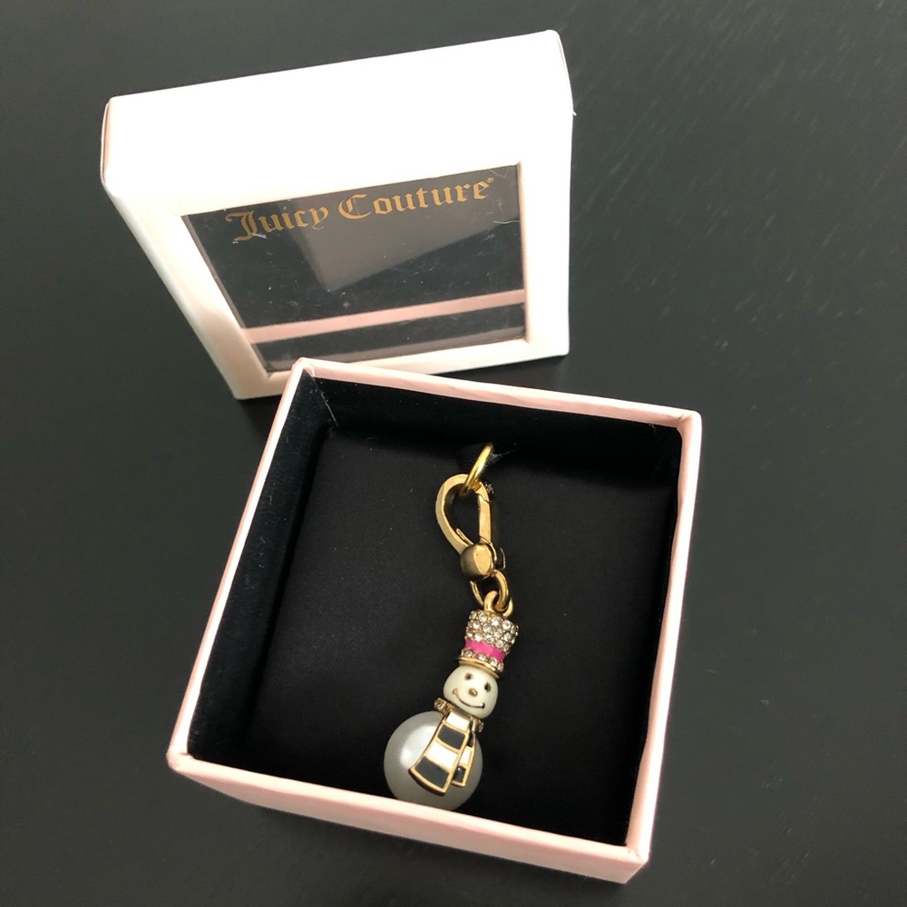 Juicy Couture Gold and Pearl Snowman Charm